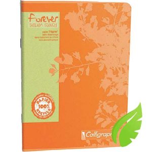Cahier piqure recyclé 70g 5×5 96 pages format 21 x 29,7 cm