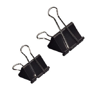 Lot de 12 pinces double clip 19 mm