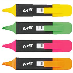 Pochette de 4 surligneurs A+B universel ass.
