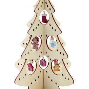 Décoration de sapin en bois