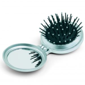 Brosse/miroir pliable
