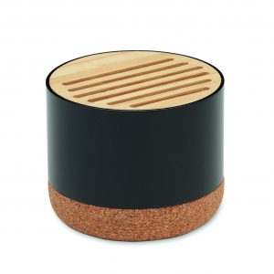 Haut-parleur en liège et alu