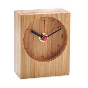 Horloge de table en bambou