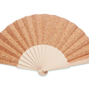 Eventail en bois et liège