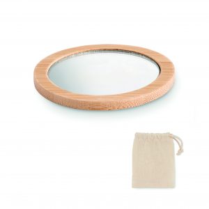 Miroir de poche en bambou