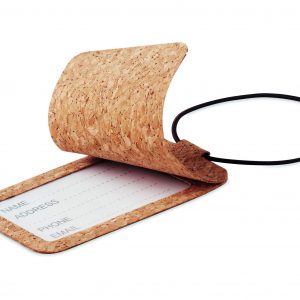 Etiquette à bagage en liège