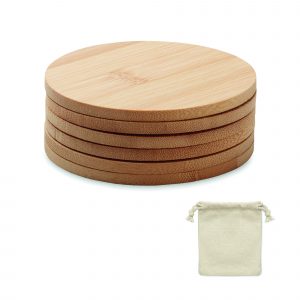 Lot de 6 sous-verres en bambou