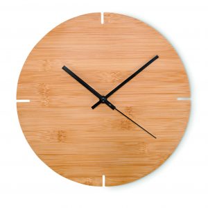 Horloge murale en bambou