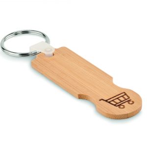 Porte-clés jeton en bambou