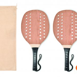 Set beach tennis en bois de rose