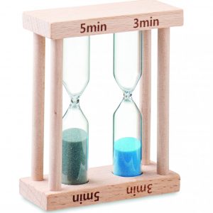 Lot de 2 sabliers en bois