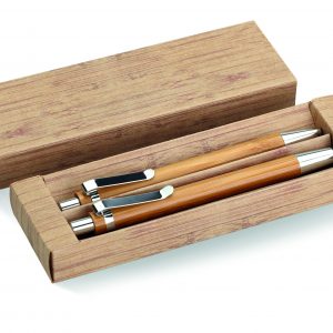Coffret stylo et crayon en bam