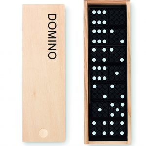 Jeu de domino dans une boite
