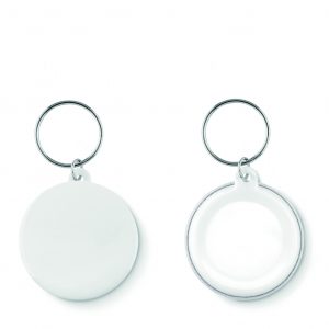 Porte-clés en métal insert papier