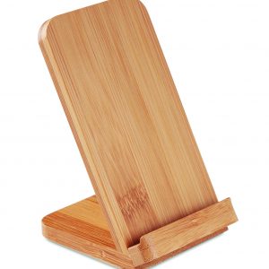 Chargeur sans fil en bambou