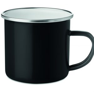 Tasse en métal émaillé