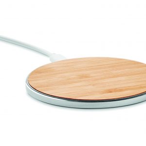 Chargeur sans fil en bambou