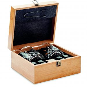 Set whisky avec boîte bambou